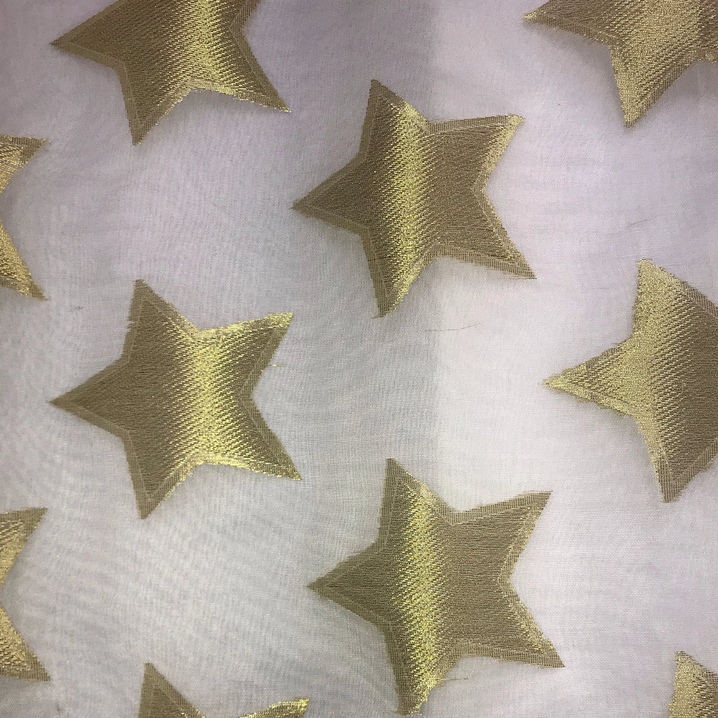 Star Pattern Silk Organza