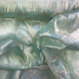 White Gold Tassels Checkerboard Design Silk Organza Embroidery