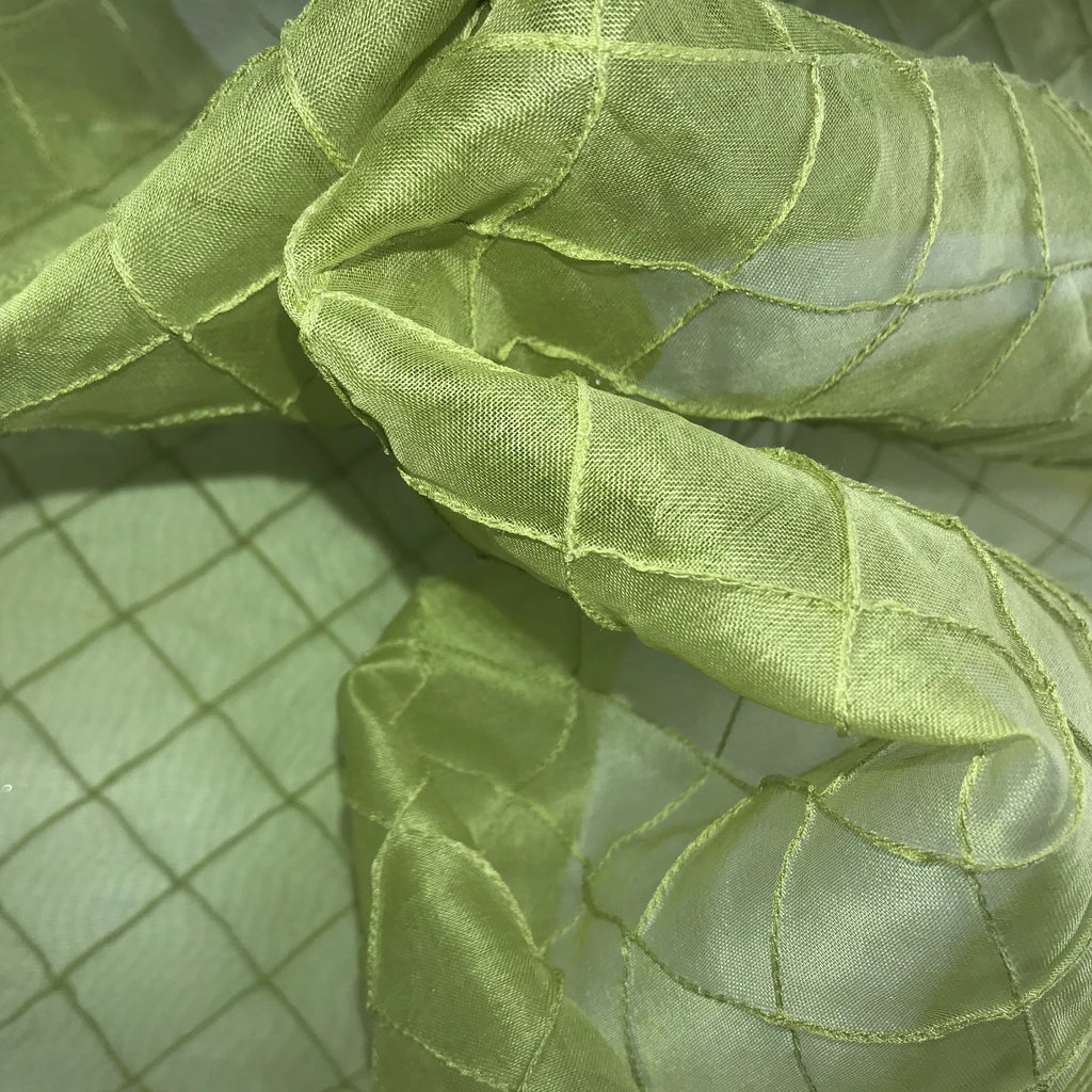 One Inch Quilted Silk Organza