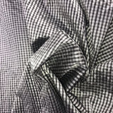 Gingham Pattern Silk Organza