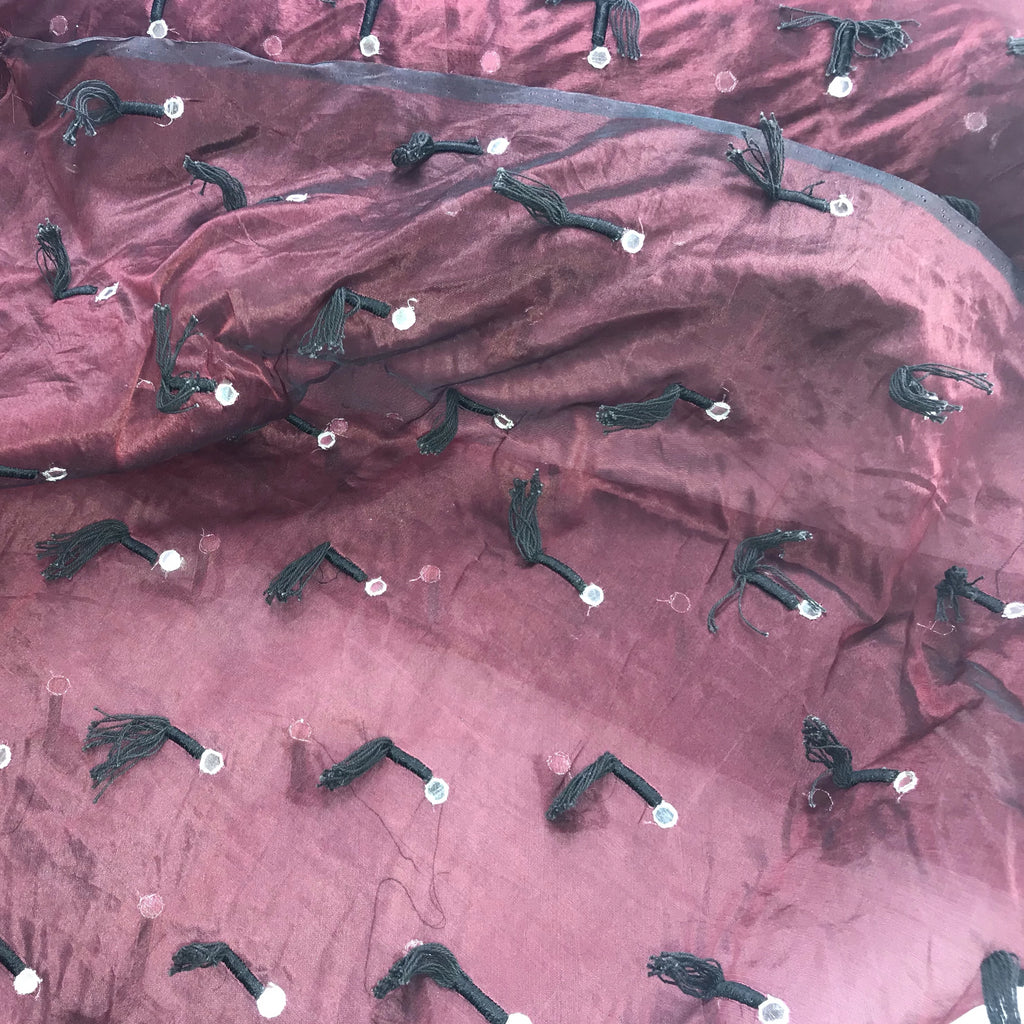 Tassels and Mirrors Silk Organza Embroidery