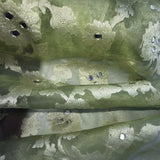 Large Floral Pattern With Mirrors Silk Organza Embroidery
