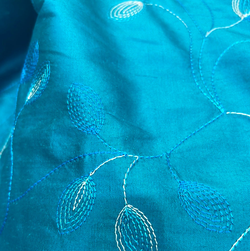 Silk Shantung embroidery 3 colors