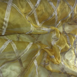 Criss Cross Pattern Silk Organza Embroidery