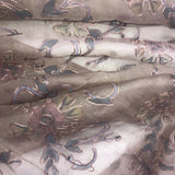 Hand Painted Floral Embroidery Silk Organza Embroidery