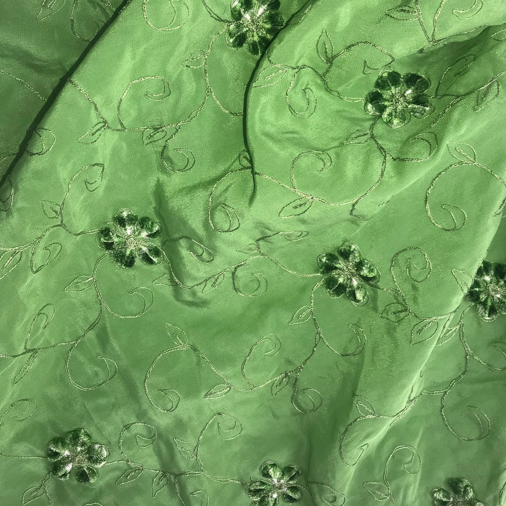 Chenille Flower Silk Embroidery