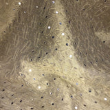 Mirror Arrow Design Silk Organza Embroidery