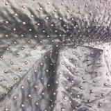 Hand Stitched Pearls Silk Organza Embroidery