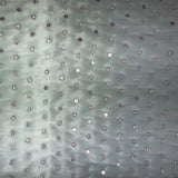 Hand-Stitched Sequins Design Polyester Silk Organza