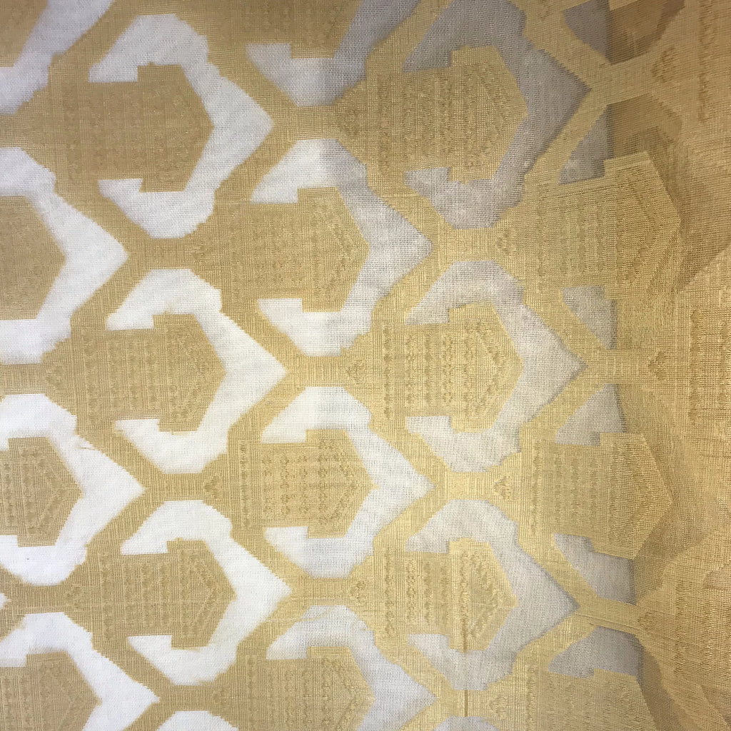 Gold Pattern Silk Organza Jacquard