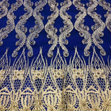 Lace with Gold Scallop Bollywood Design