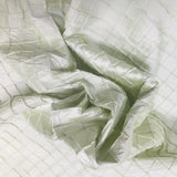 Quarter-Inch Quilted Pattern Silk Shantung Embroidery