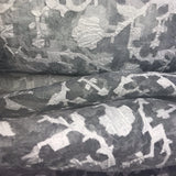 Cracked Ice Floral Pattern Silk Organza Jacquard