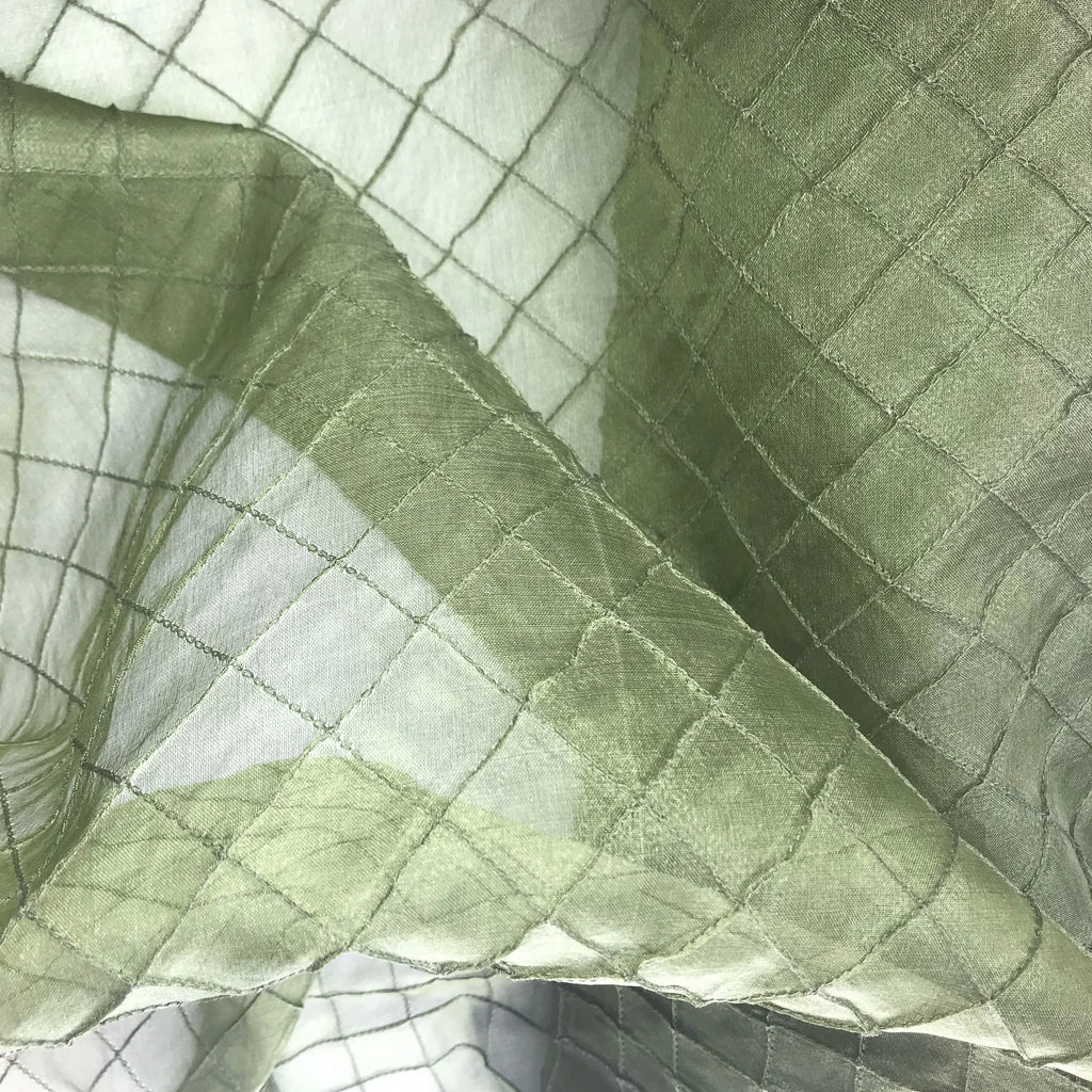 One Inch Quilted Silk Organza