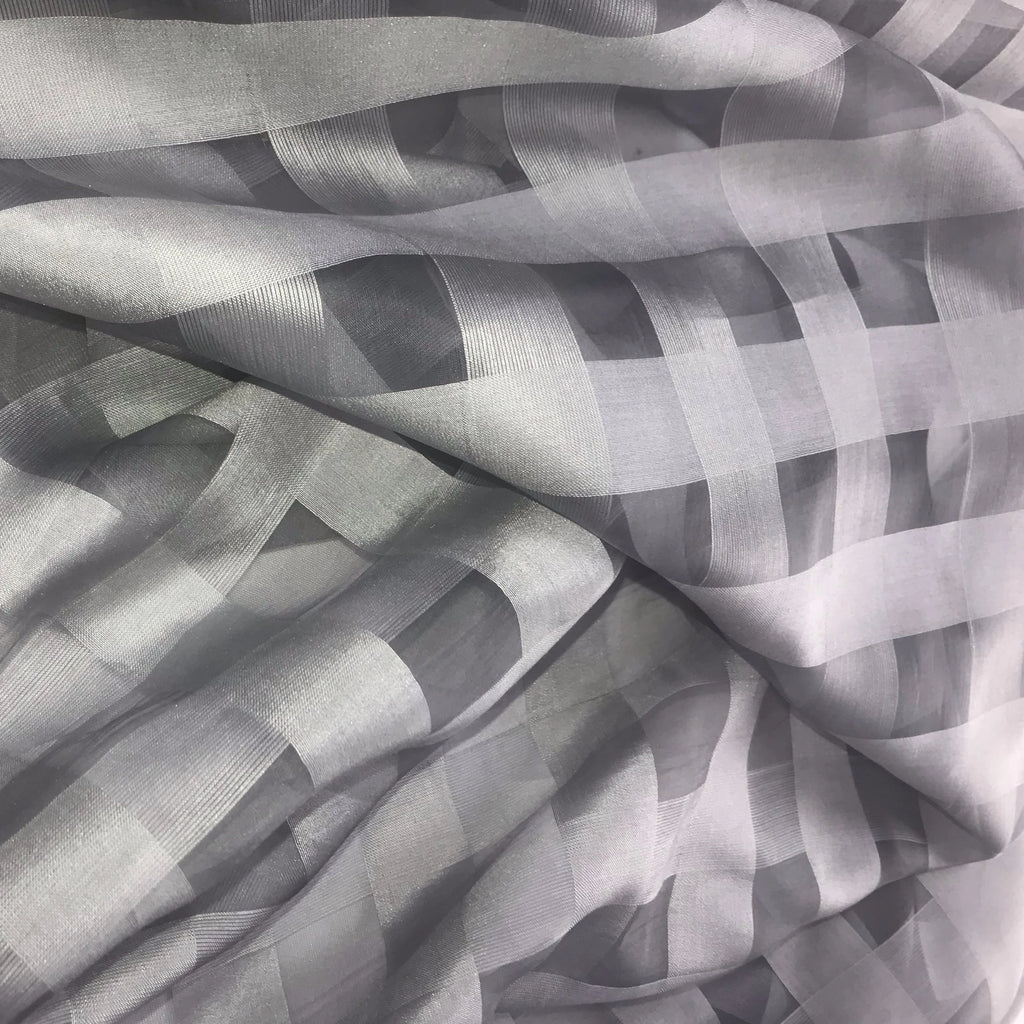 Check Pattern Silk Chiffon