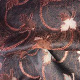Leaf Pattern Silk Organza Embroidery