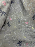 Silk crape with beautiful Embroidery