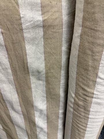 Silk Linen light weight natural Striped