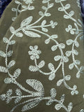 Silk crape with beautiful Embroidery