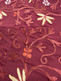 Silk crape with beautiful Embroidery