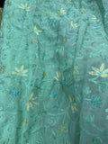 Silk crape with beautiful Embroidery