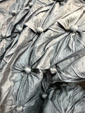 Silk Dupion shantung with Handwork French knotted 30”