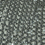 Silver Tri-Petal Sequins Pattern Silk Georgette