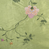 Flowers as Flower Petals Pattern Silk Shantung Embroidery