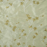 Small Floral Pattern Silk Shantung Embroidery