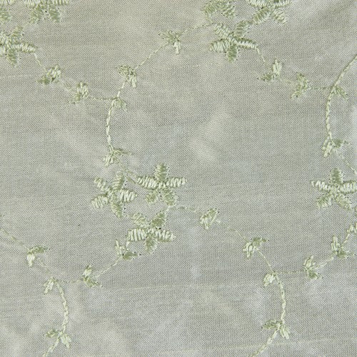 Flower Patches Silk Shantung Embroidery – Butterfly Fabrics NYC