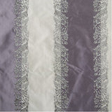 Solid and Floral Stripes Silk Taffeta with Jacquard