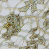 Floral Squiggly Line Pattern Lace Fabric
