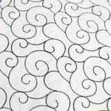 Dotted Swirls Silk Shantung Embroidery