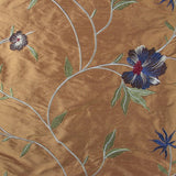 Lustrous Floral Pattern Silk Shantung Embroidery