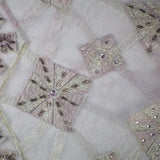 Embroidered Box Pattern Lace Fabric