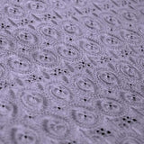 Simple Eyelet Pattern Silk Shantung Embroidery