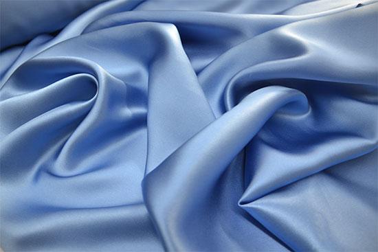 Pale Blue Charmeuse Fabric Pure Silk Fabrics for Fashion 