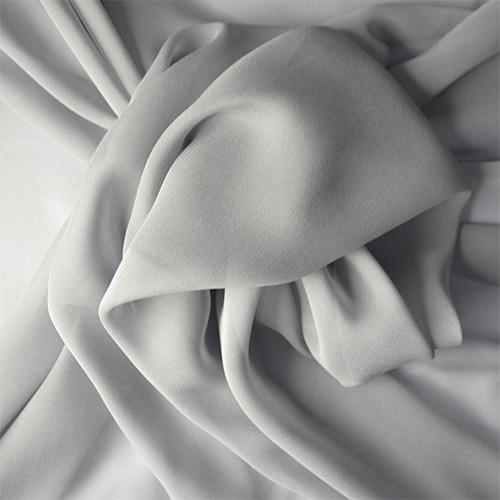 light grey silk chiffon fabric