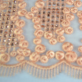 Tulle Lace with Dot Embroidery and Stones Lace Fabric