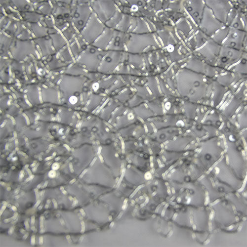 Cord Embroidery 3mm Spangle Lace Fabric
