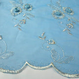 Flower Stitching and Beading Lace Fabric
