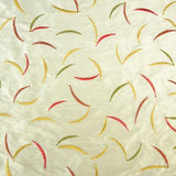 Sporadic Banana Shape Pattern Silk Shantung Embroidery