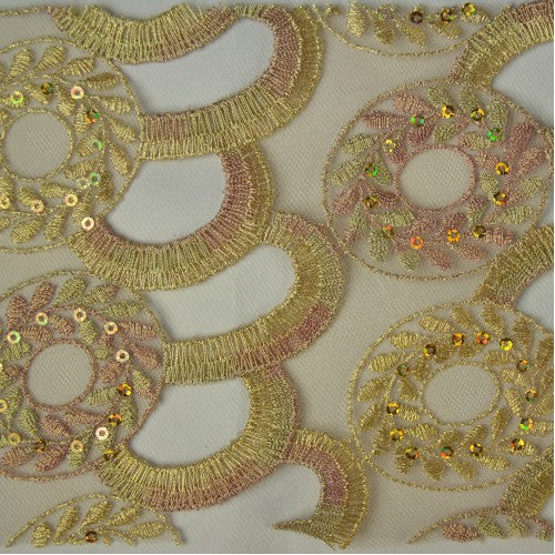 Circle Wreath Pattern Lace Fabric