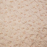 Squiggly Lines with Beads Silk Shantung Hand-beaded