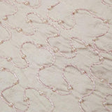 Squiggly Lines with Beads Silk Shantung Hand-beaded