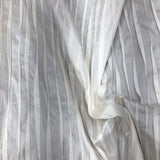 Pleated Stripe Pattern Silk Shantung