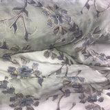 Hand Painted Floral Embroidery Silk Organza Embroidery