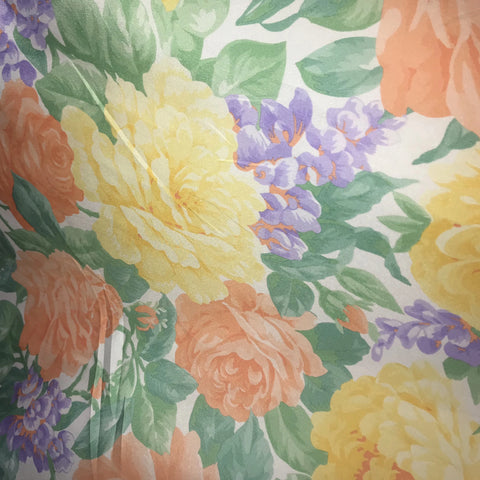 Multi-colored Flowers Polyester Print
