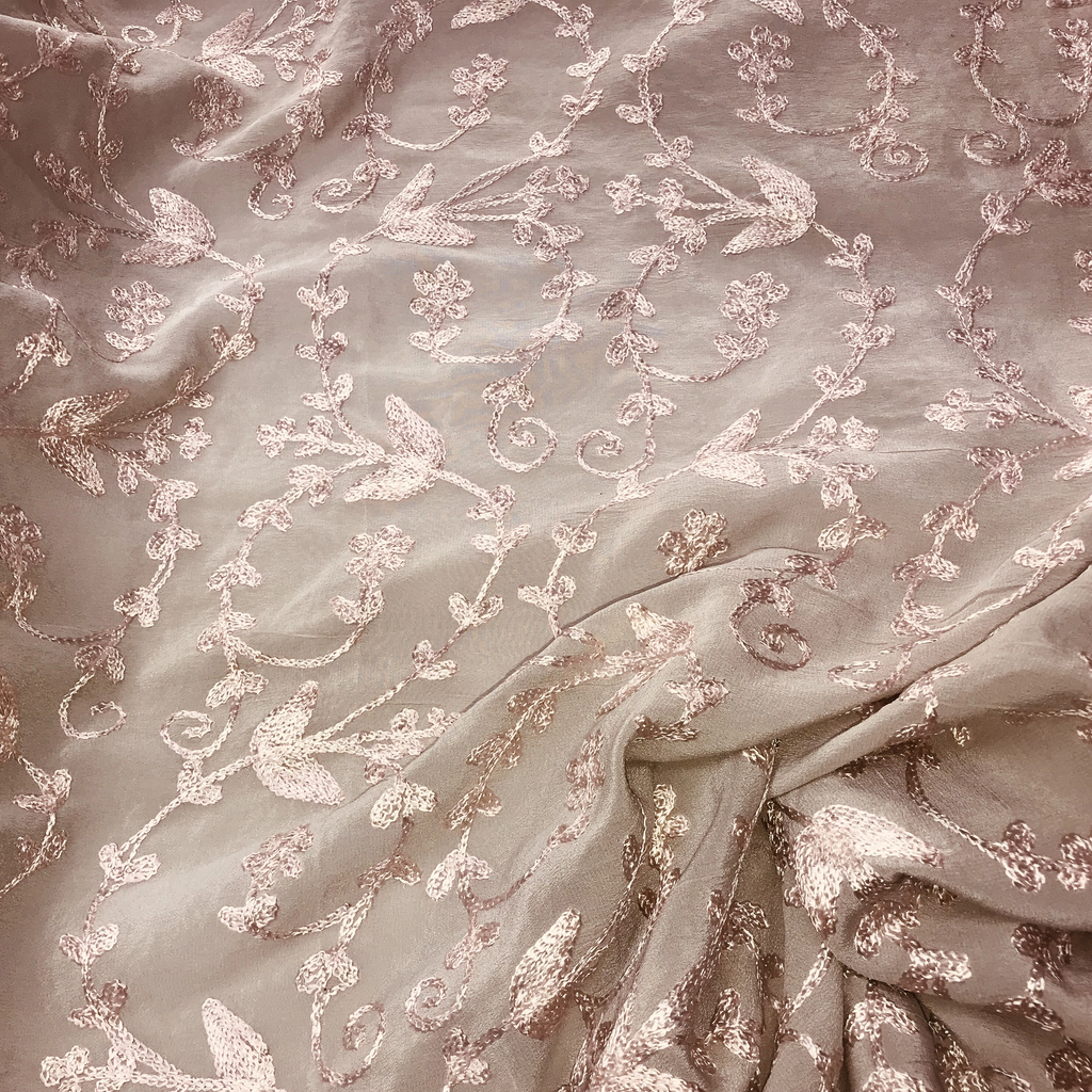 Chiffon Pattern Floral Pattern Silk Chiffon Embroidery – Butterfly Fabrics NYC