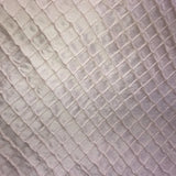 Quarter-Inch Quilted Pattern Silk Shantung Embroidery